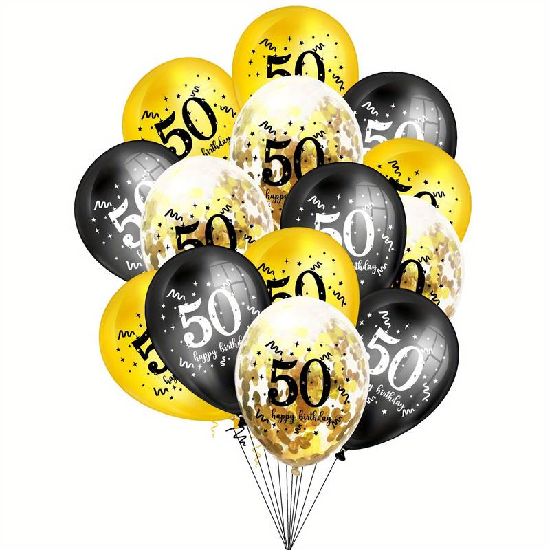 50er Geburtstagsparty Luftballon Dekoration 15 Stück