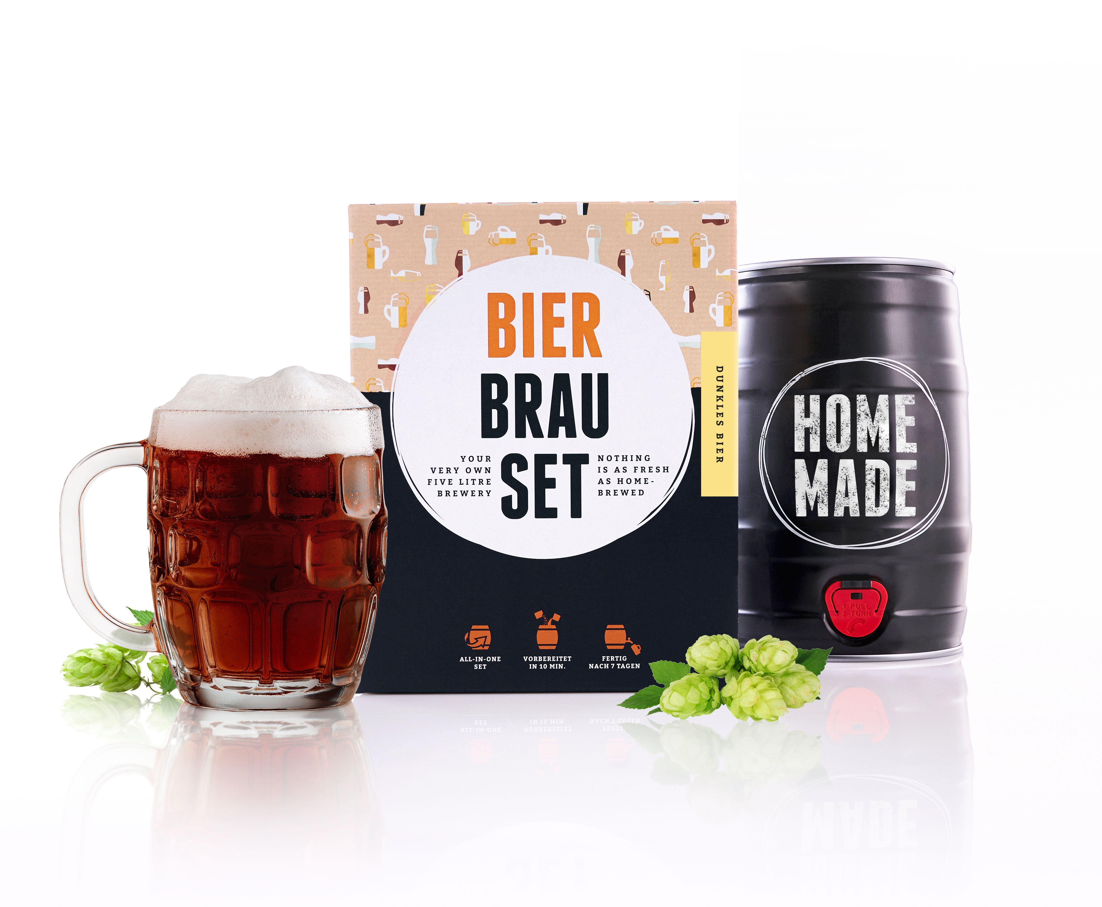 Bierbrauset zum Selberbrauen 5L – Geschenk für Männer, Papa & Bierliebhaber - Braufässchen
