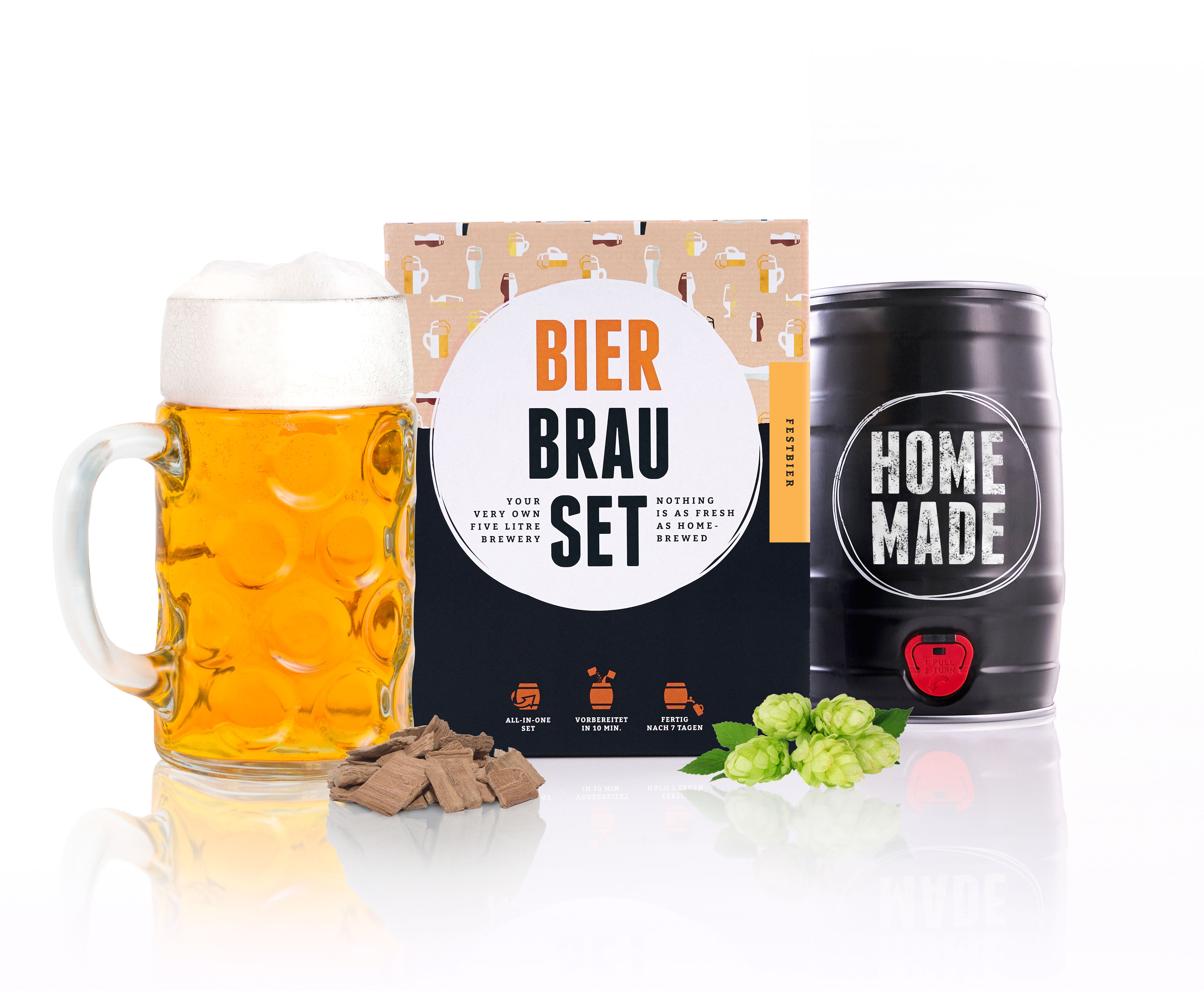 Bierbrauset zum Selberbrauen 5L – Geschenk für Männer, Papa & Bierliebhaber - Braufässchen