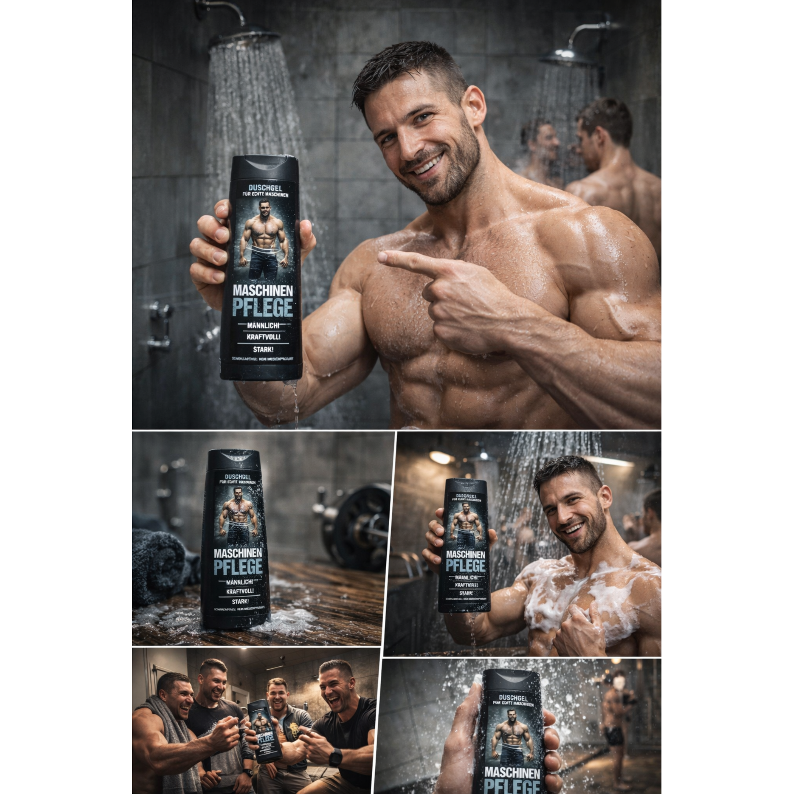 Maschinenpflege Duschgel – lustiges Duschgel für Männer, witziges Geschenk für Bodybuilder, Fitness Fans