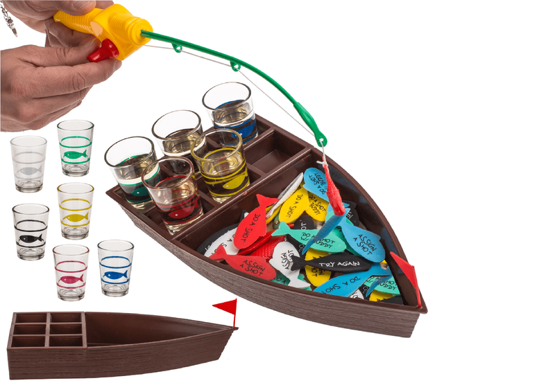 Fischer Angler Trinkspiel Geschenk