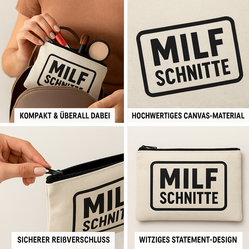 Milfschnitte Tasche Kosmetiktasche Geschenk Geschenkidee