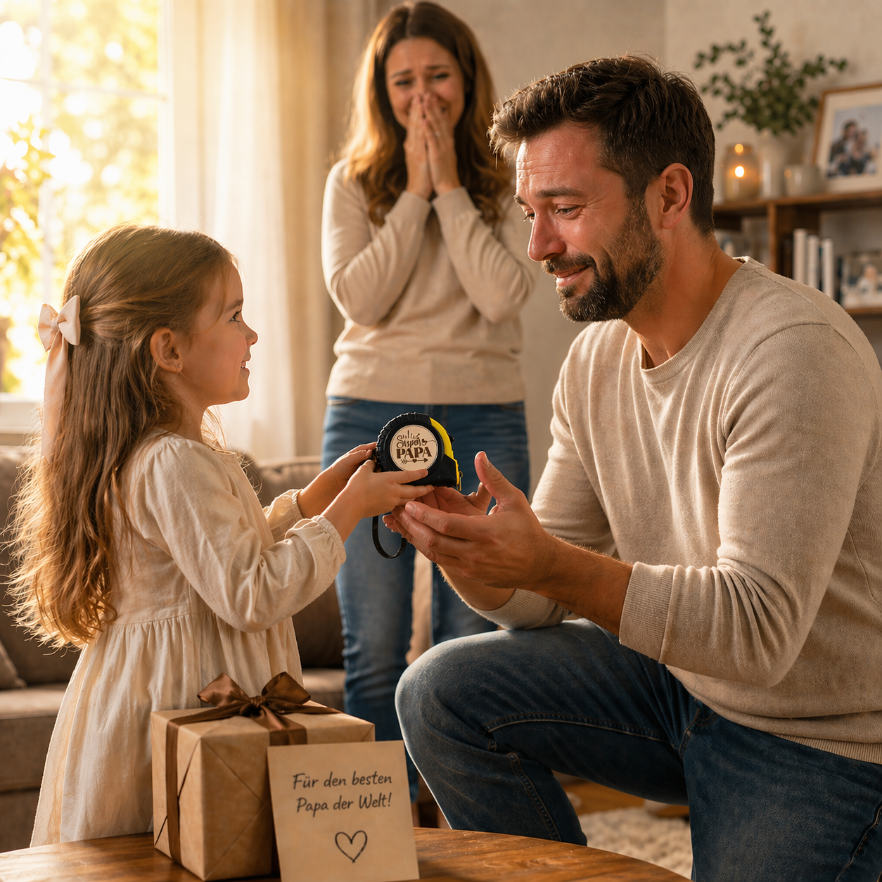 Super PAPA Maßband - Geschenk für Papa - praktisches Vatertagsgeschenk