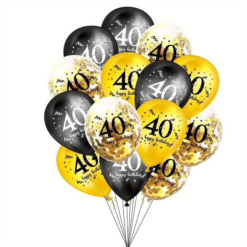 40er Geburtstagsparty Luftballon Dekoration 15 Stück