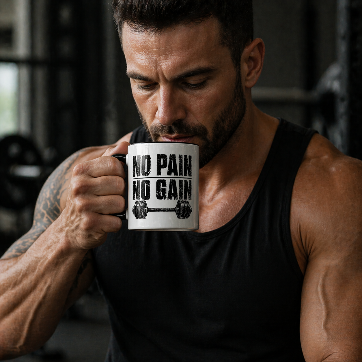 No Pain No Gain Tasse | Fitness Geschenk Gym