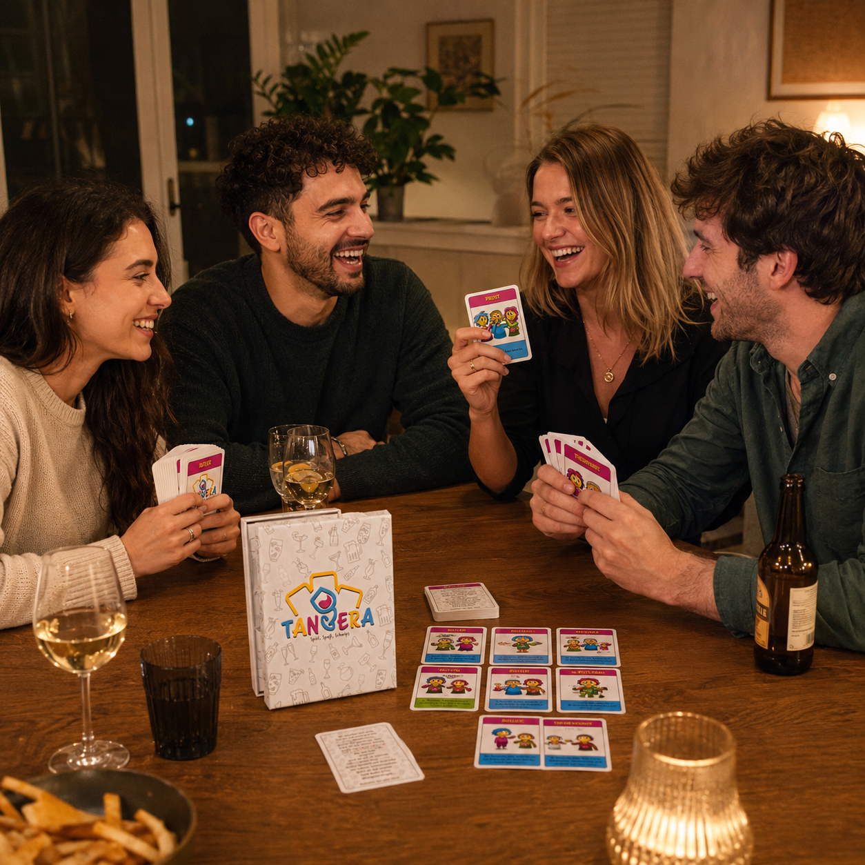 TANGERA® – Partyspiel für Erwachsene | Trinkspiel & Kartenspiel für Spieleabende, Geburtstage, JGA & Festivals