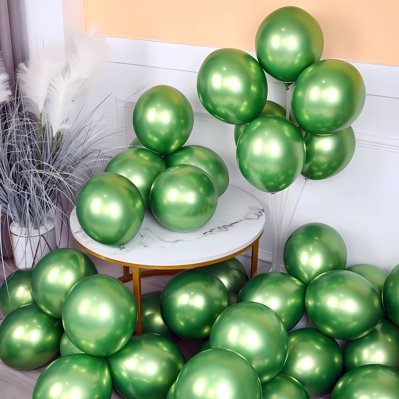 20 Luftballons grün metallic 25cm