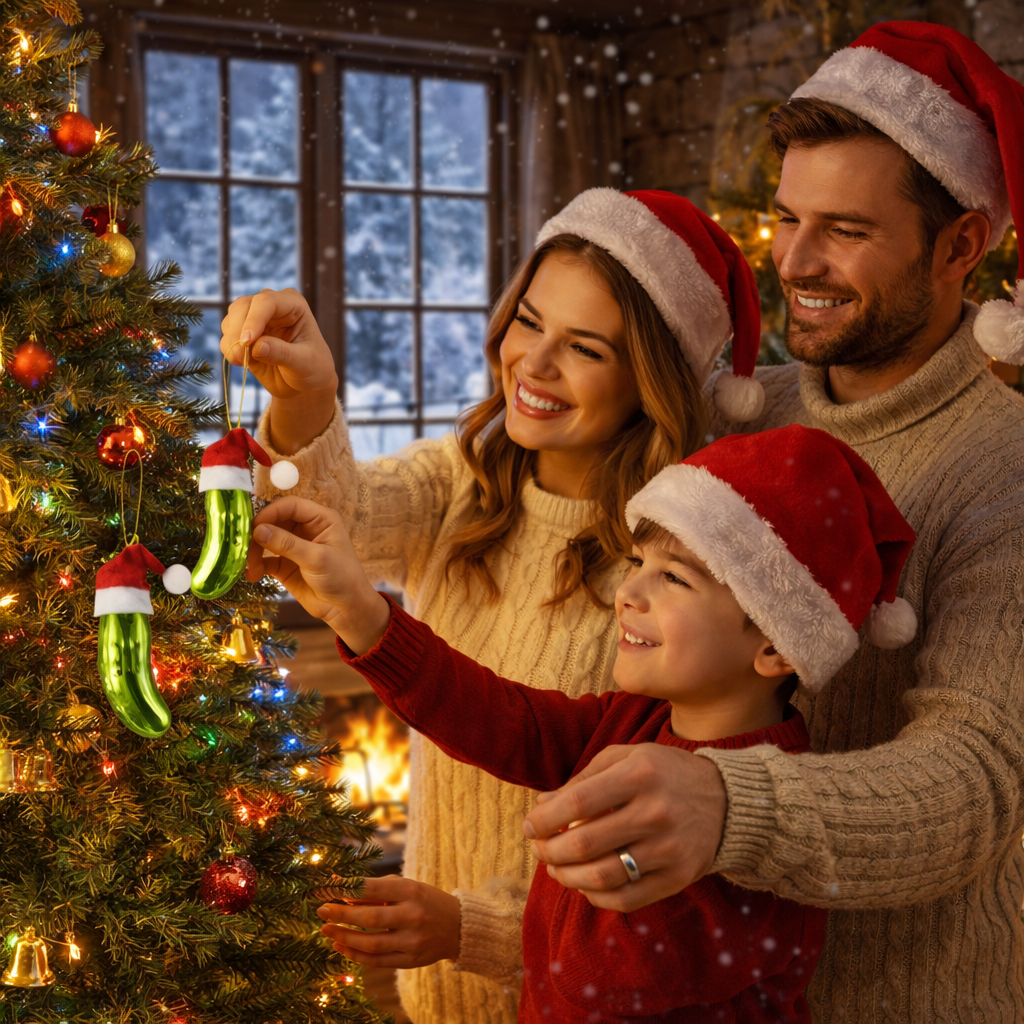 Gurken-Anhaenger-Tannenbaum-Weihnachten-Baumschmuck
