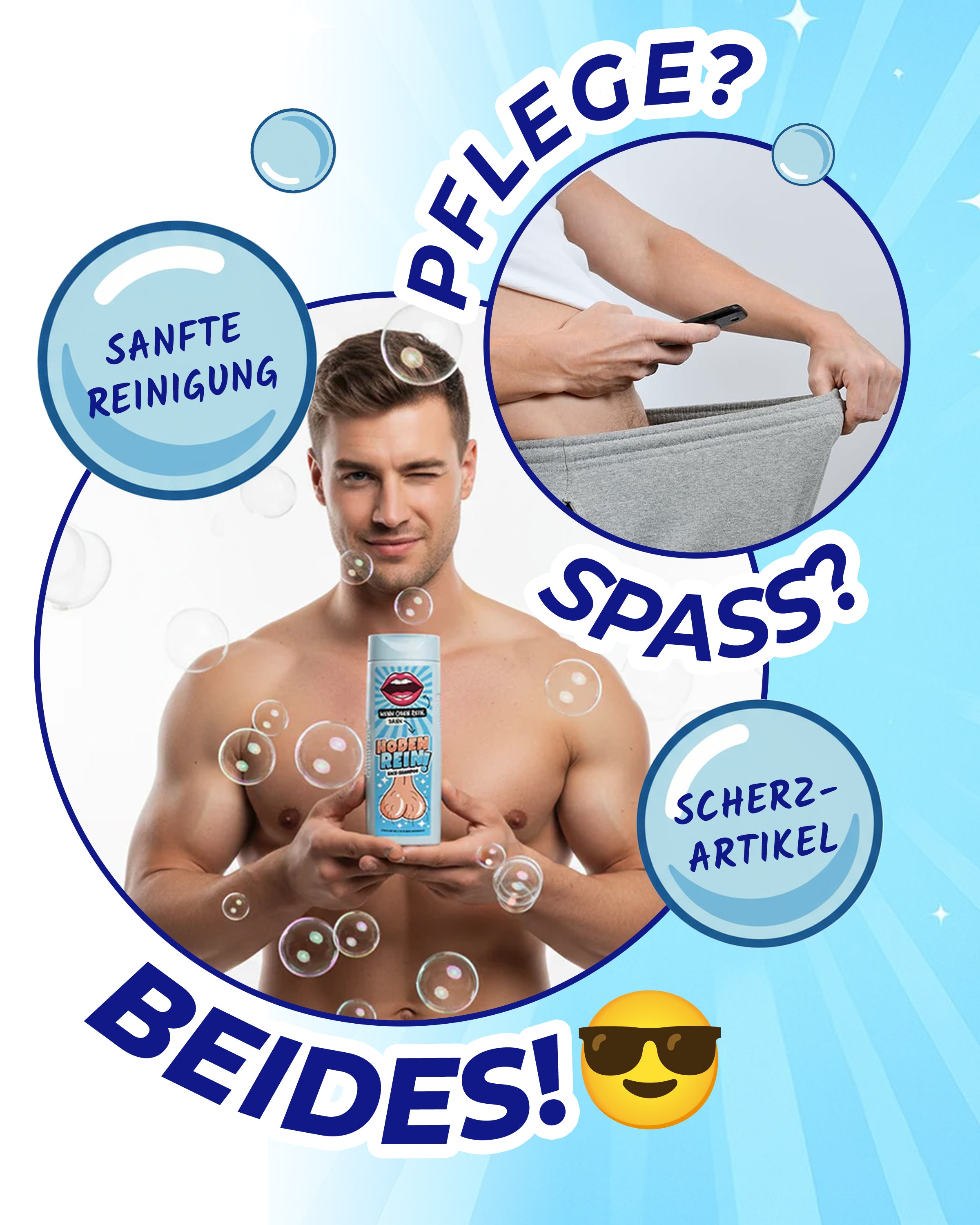 Duschgel Hodenrein Geschenkidee lustiges Geschenk für Männer 
