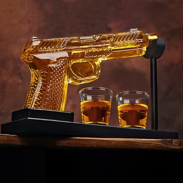 Geschenk Pistole Schnapsglas Dekanter Karaffe