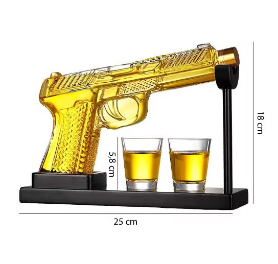 Geschenk Pistole Schnapsglas Dekanter Karaffe