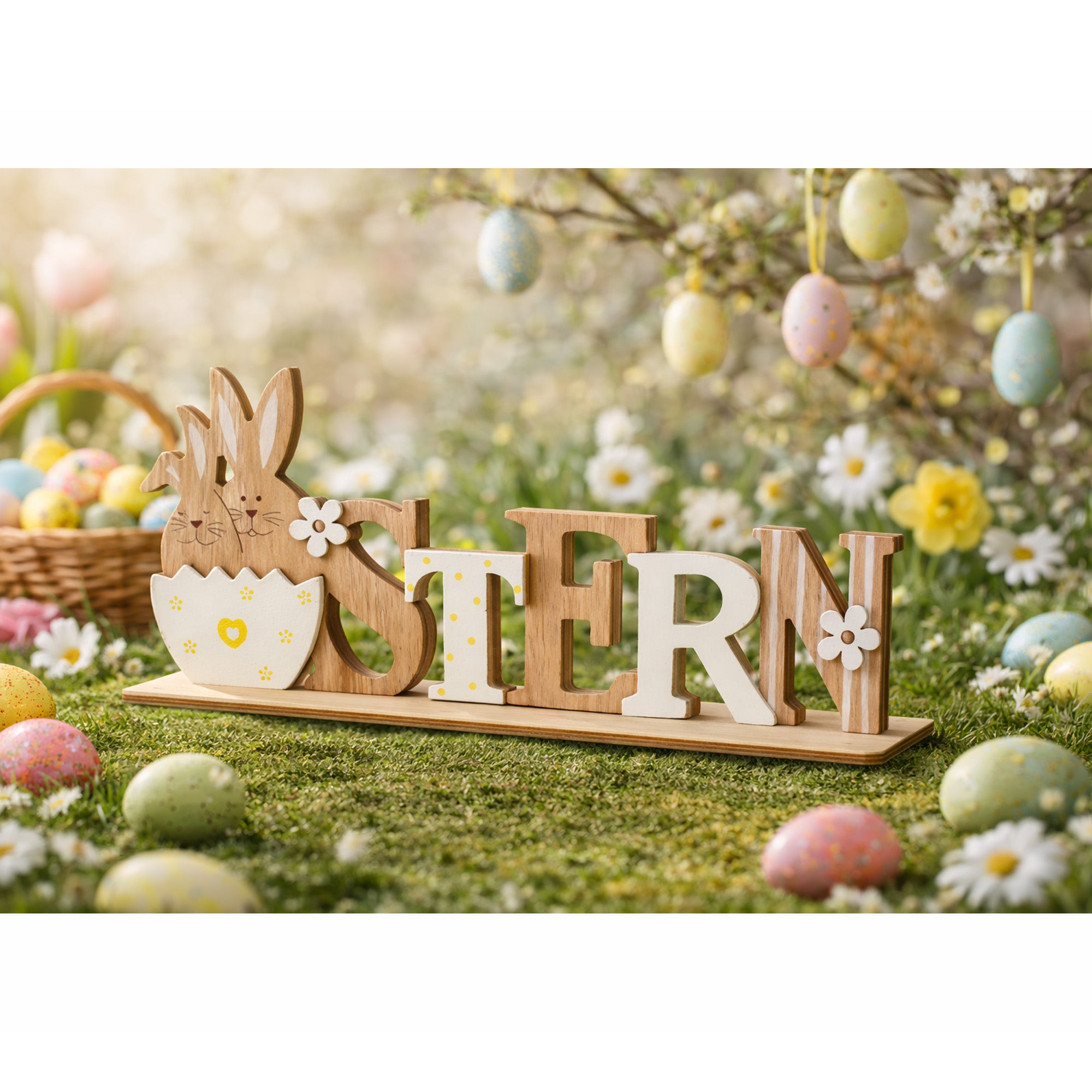 Osterdeko  Ostern Hase Holzschild