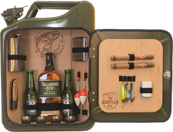 Männerhandtasche mal anders -Power of Silence- Die Minibar für echte Fischer
