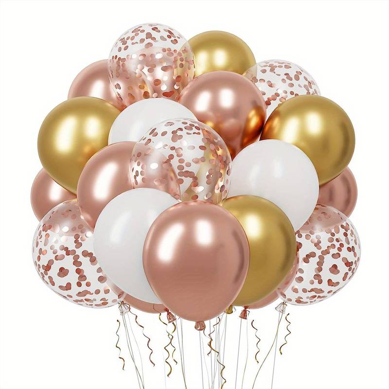 Dekoration 20 Luftballons bunt metallic Konfetti