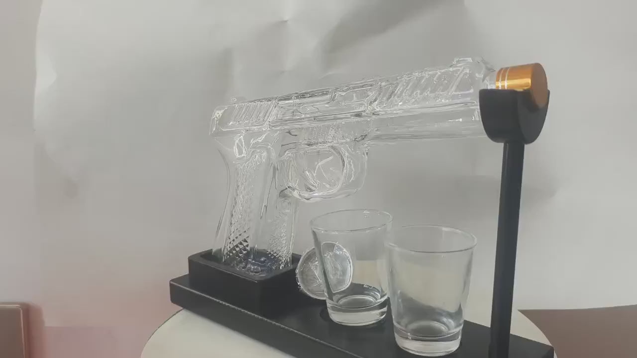 Geschenk Pistole Schnapsglas Dekanter Karaffe